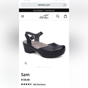 NEW! Dansko Sam Mary Jane Clog Shoes for Women - Size 39 -Black